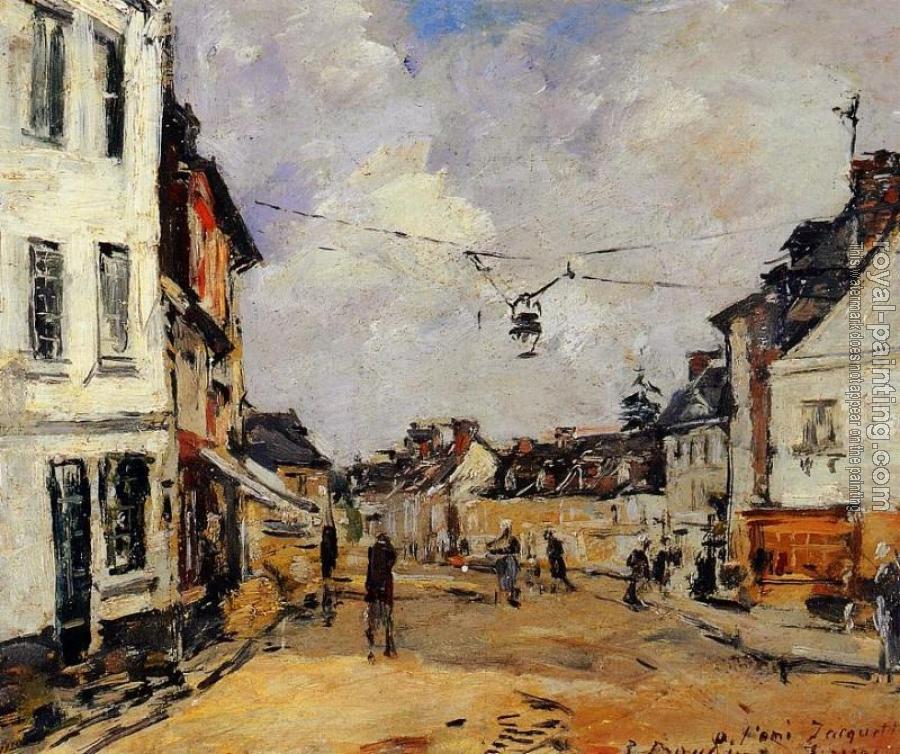 Eugene Boudin : Fervaques, the Main Street